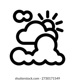 Partly Cloudy icon illustration vector design template