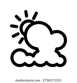 Partly Cloudy icon illustration vector design template