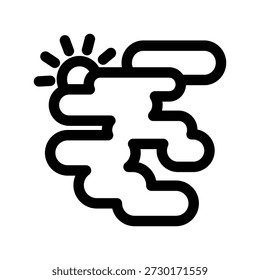 Partly Cloudy icon illustration vector design template