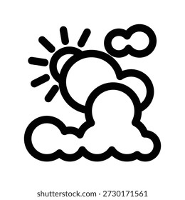 Partly Cloudy icon illustration vector design template