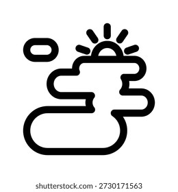 Plantilla de diseño de Vector de ilustración de icono parcialmente nublado