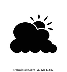 Partly Cloudy icon illustration vector design template