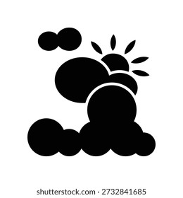 Partly Cloudy icon illustration vector design template