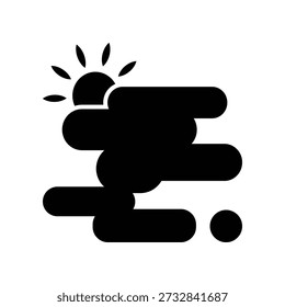 Plantilla de diseño de Vector de ilustración de icono parcialmente nublado