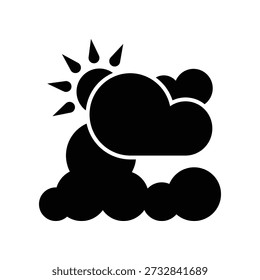 Partly Cloudy icon illustration vector design template