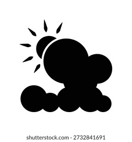 Partly Cloudy icon illustration vector design template