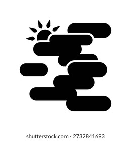 Partly Cloudy icon illustration vector design template