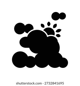 Partly Cloudy icon illustration vector design template