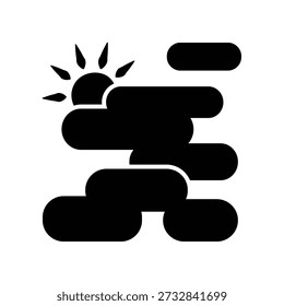 Partly Cloudy icon illustration vector design template