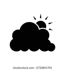 Partly Cloudy icon illustration vector design template