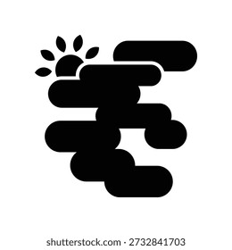 Partly Cloudy icon illustration vector design template