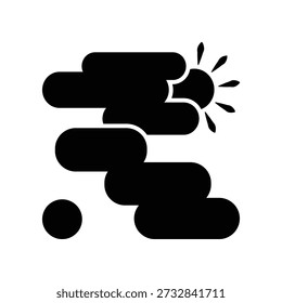 Partly Cloudy icon illustration vector design template