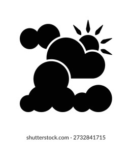 Partly Cloudy icon illustration vector design template
