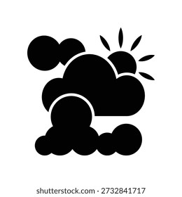 Partly Cloudy icon illustration vector design template