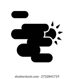 Partly Cloudy icon illustration vector design template
