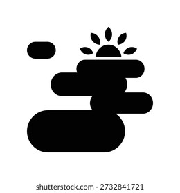 Partly Cloudy icon illustration vector design template