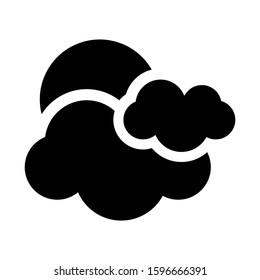 partly cloudy icon isolated sign symbol vector illustration - high quality black style vector icons
