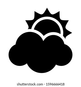 partly cloudy icon isolated sign symbol vector illustration - high quality black style vector icons

