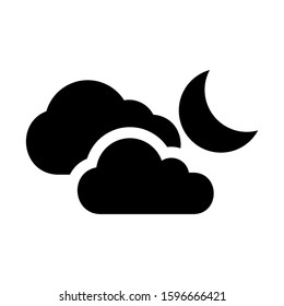 partly cloudy icon isolated sign symbol vector illustration - high quality black style vector icons
