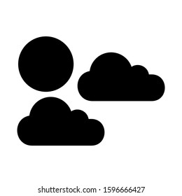 partly cloudy icon isolated sign symbol vector illustration - high quality black style vector icons
