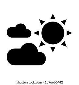 partly cloudy icon isolated sign symbol vector illustration - high quality black style vector icons
