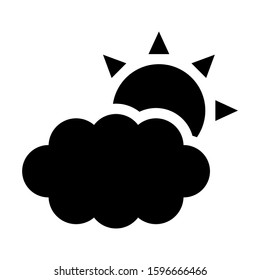 partly cloudy icon isolated sign symbol vector illustration - high quality black style vector icons
