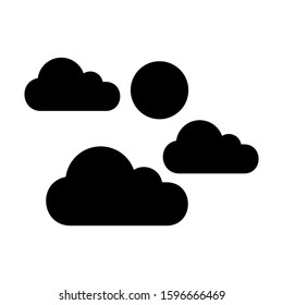 partly cloudy icon isolated sign symbol vector illustration - high quality black style vector icons
