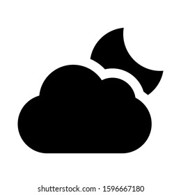 partly cloudy icon isolated sign symbol vector illustration - high quality black style vector icons

