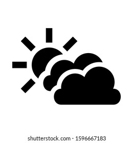 partly cloudy icon isolated sign symbol vector illustration - high quality black style vector icons
