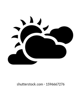 partly cloudy icon isolated sign symbol vector illustration - high quality black style vector icons
