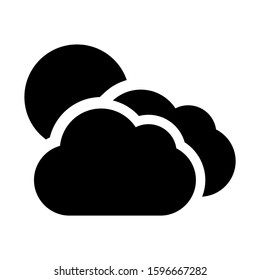 partly cloudy icon isolated sign symbol vector illustration - high quality black style vector icons
