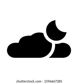partly cloudy icon isolated sign symbol vector illustration - high quality black style vector icons

