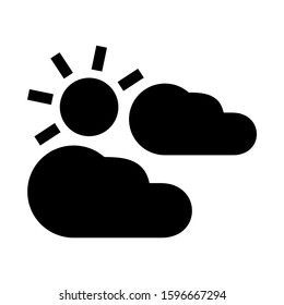 partly cloudy icon isolated sign symbol vector illustration - high quality black style vector icons
