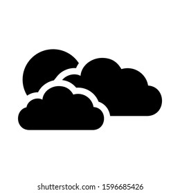 partly cloudy icon isolated sign symbol vector illustration - high quality black style vector icons
