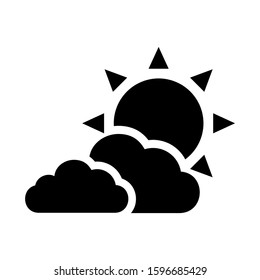 partly cloudy icon isolated sign symbol vector illustration - high quality black style vector icons
