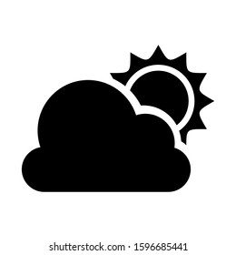 partly cloudy icon isolated sign symbol vector illustration - high quality black style vector icons
