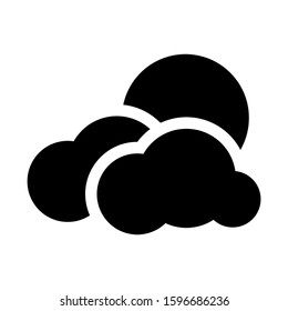 partly cloudy icon isolated sign symbol vector illustration - high quality black style vector icons
