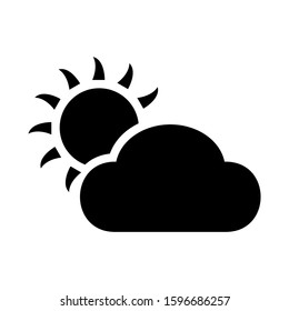 partly cloudy icon isolated sign symbol vector illustration - high quality black style vector icons
