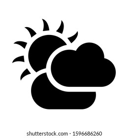 partly cloudy icon isolated sign symbol vector illustration - high quality black style vector icons
