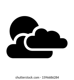 partly cloudy icon isolated sign symbol vector illustration - high quality black style vector icons
