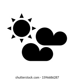 partly cloudy icon isolated sign symbol vector illustration - high quality black style vector icons
