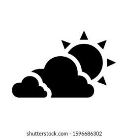partly cloudy icon isolated sign symbol vector illustration - high quality black style vector icons
