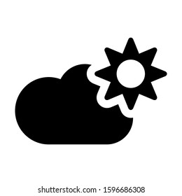 partly cloudy icon isolated sign symbol vector illustration - high quality black style vector icons
