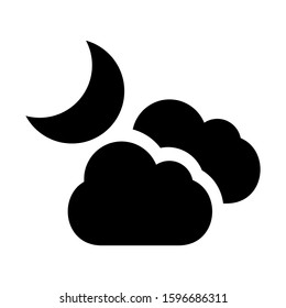 partly cloudy icon isolated sign symbol vector illustration - high quality black style vector icons
