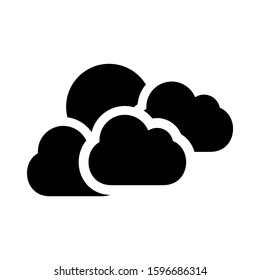 partly cloudy icon isolated sign symbol vector illustration - high quality black style vector icons
