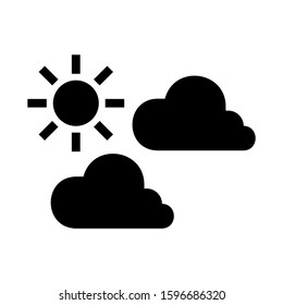 partly cloudy icon isolated sign symbol vector illustration - high quality black style vector icons

