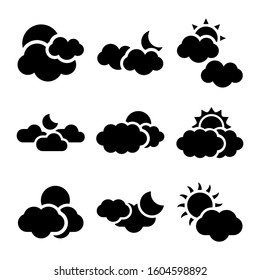 partly cloudy icon isolated sign symbol vector illustration - Collection of high quality black style vector icons

