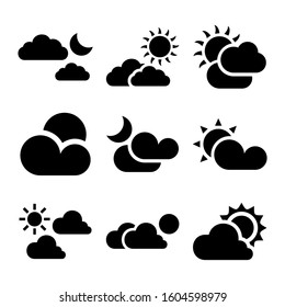 partly cloudy icon isolated sign symbol vector illustration - Collection of high quality black style vector icons
