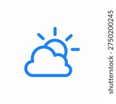 partly cloudy icon sign vector