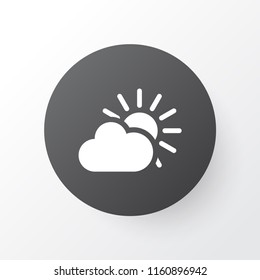 Partly cloudy icon symbol. Premium quality isolated sunset element in trendy style.